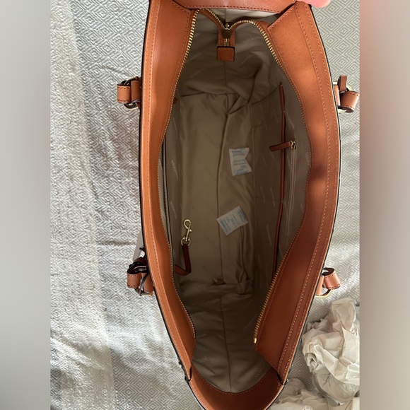 BNWT - Brahmin Ashlee Tan leather Neiani Tote bag - Picture 5 of 12